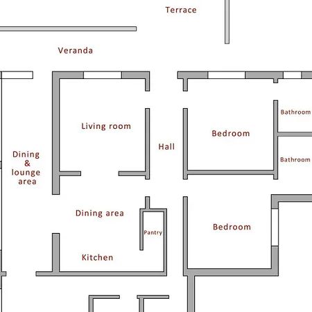 아파트 Erdgeschosswohnung Mit Terrasse Fuer Sechs Person By Interhome *